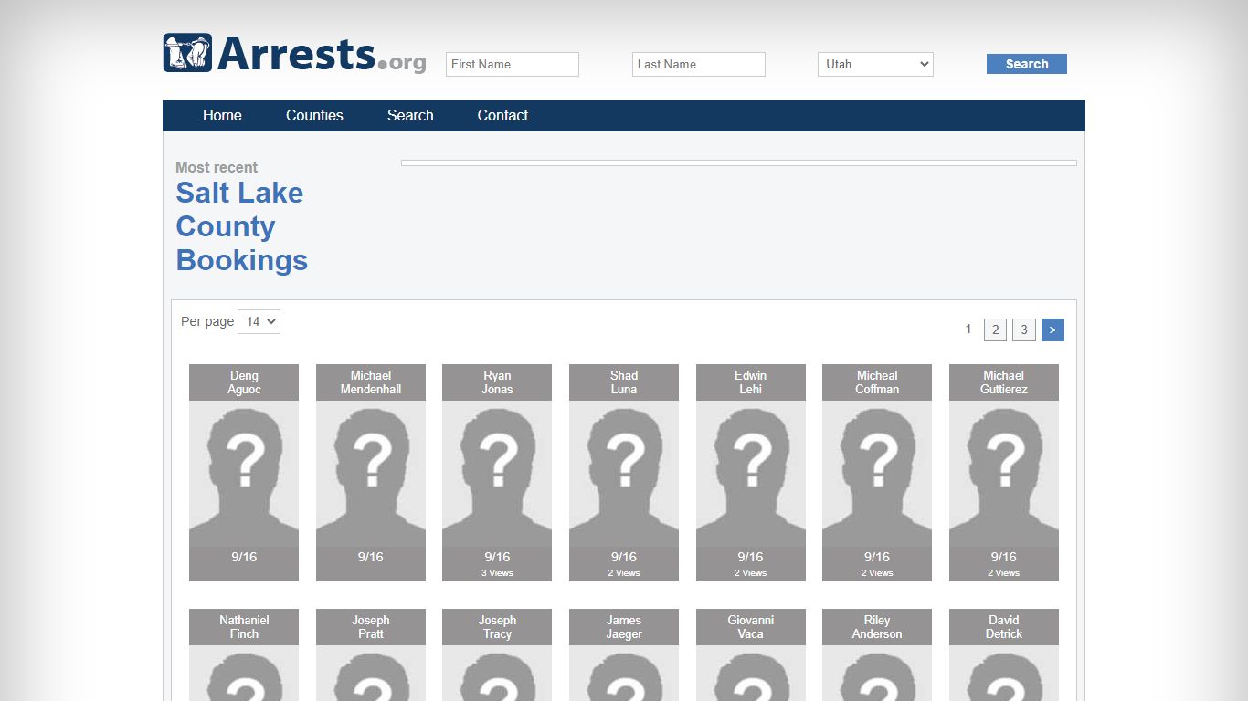 Salt Lake County Arrests and Inmate Search